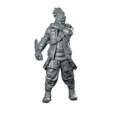 Jahmal Thompson Ghostlight 1 Miniature Cyberpunk Survivor Operative Miniature 360 Spin 01