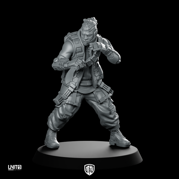 Jahmal Thompson Ghostlight 2 Miniature Cyberpunk Operative