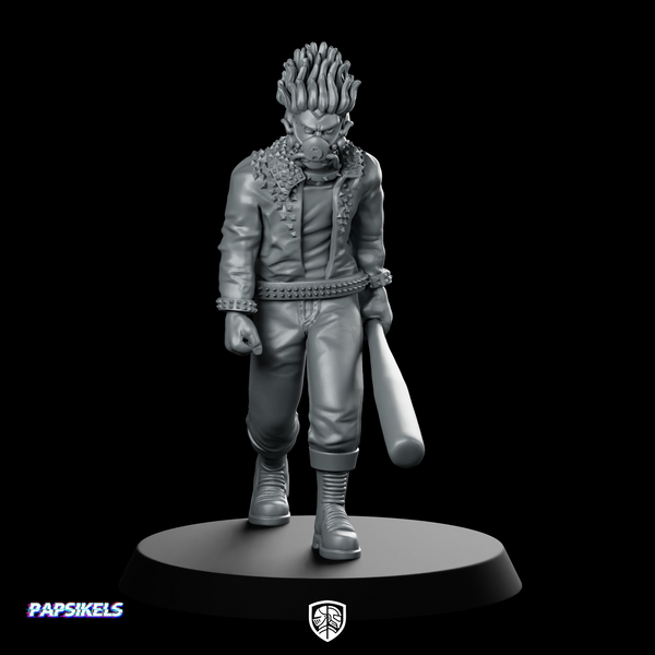 Jake Kwengka CyberPunk Ganger Miniature Bat Punk