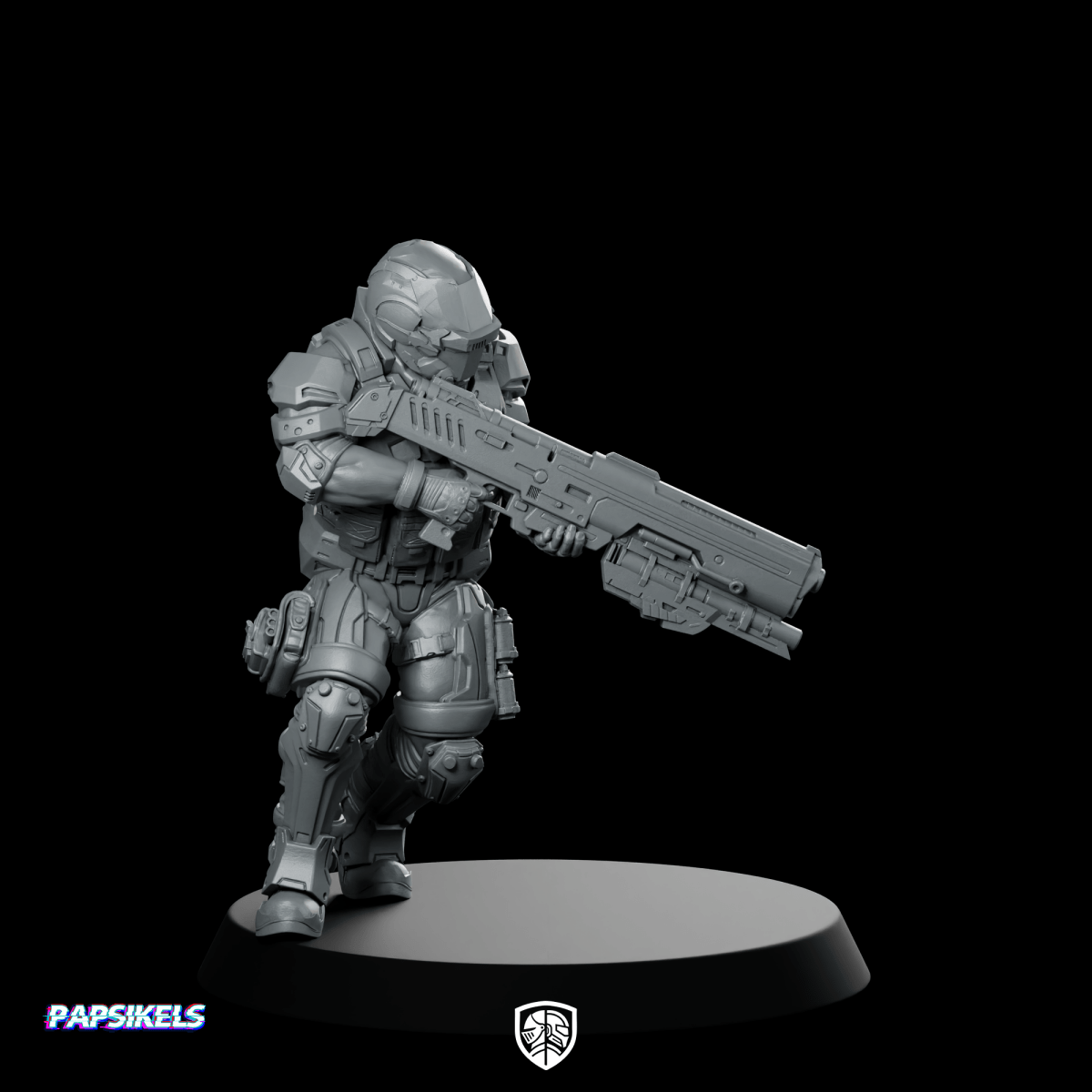 Jamerson Hagner Elite Mercenary Miniature Armored Sci - Fi Soldier - Papsikels Miniatures - We Print Miniatures