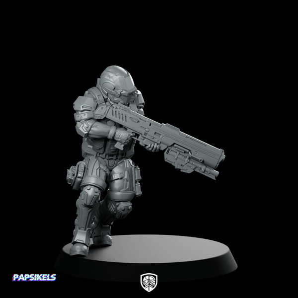 Jamerson Hagner Elite Mercenary Miniature Armored Sci - Fi Soldier - Papsikels Miniatures - We Print Miniatures
