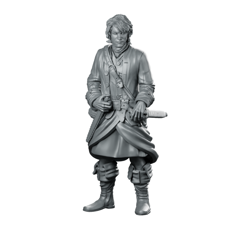 Jamie Fraser 1 Scottish Time Traveller Miniature Highland Miniature 360 Spin 01