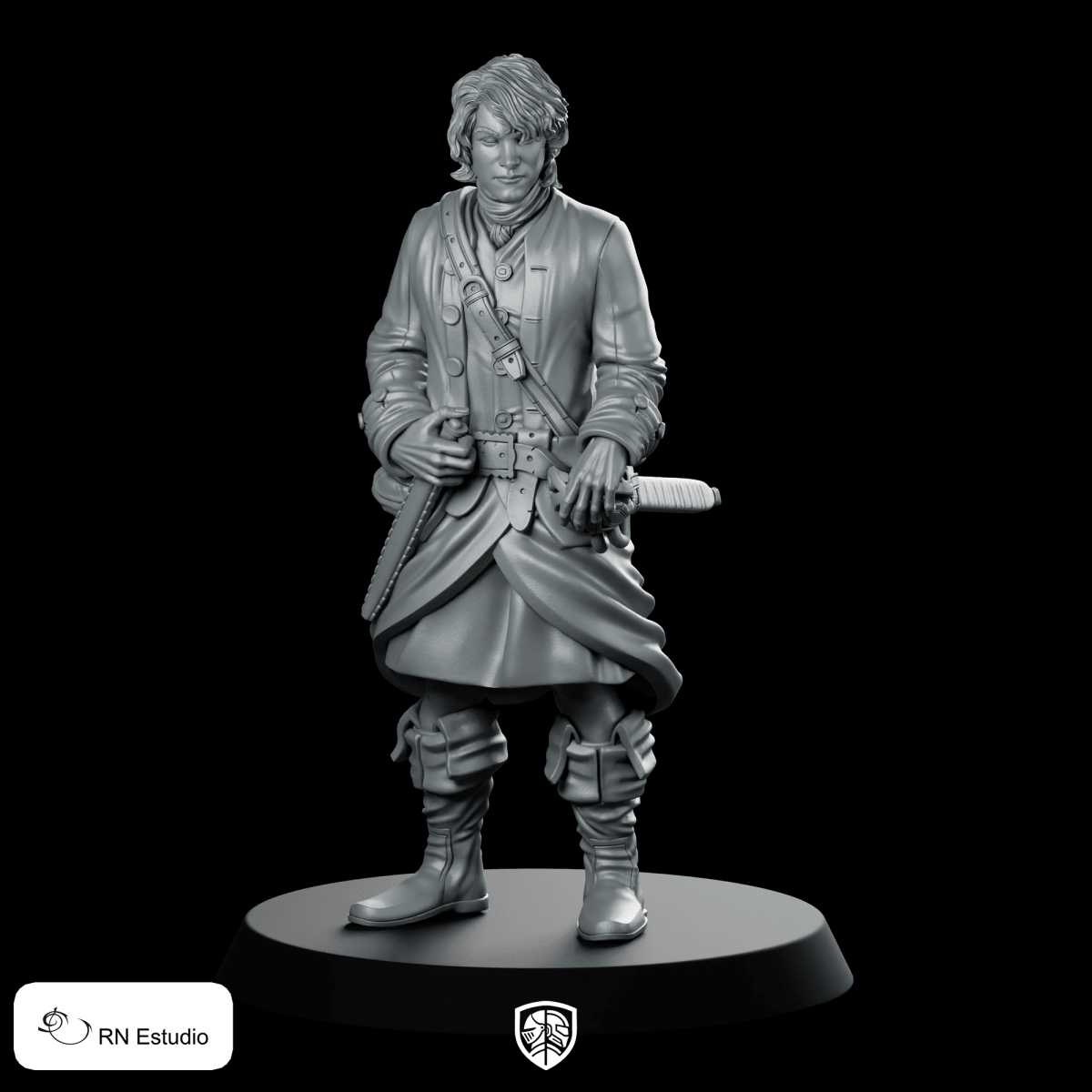 Jamie Fraser 1 Scottish Time Traveller Miniature Highland - RN Estudio - We Print Miniatures