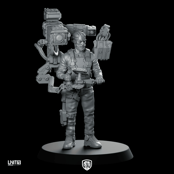 Jamie Lens Corbin alt Cyberpunk Miniature Tech Reporter - Unit9 - We Print Miniatures