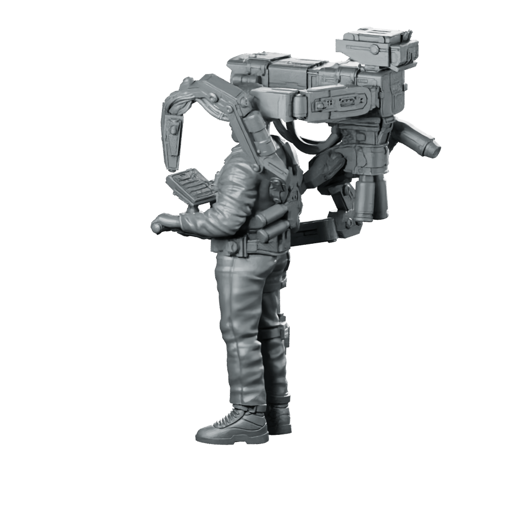 Jamie Lens Corbin alt Cyberpunk Miniature Tech Reporter - Unit9 - We Print Miniatures
