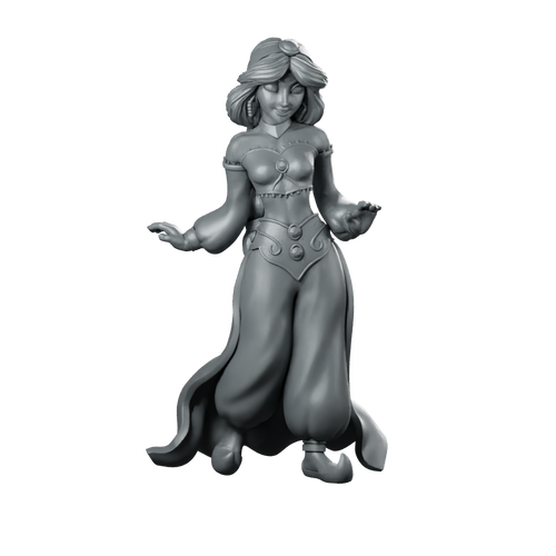 Jasmine Miniature Fantasy Dancer Performer Rogue Character Miniature 360 Spin 01
