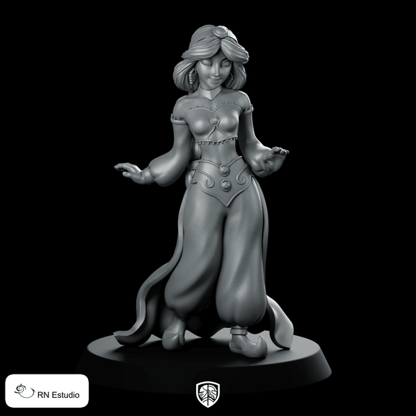 Jasmine Miniature Fantasy Dancer Performer Rogue Character - RN Estudio - We Print Miniatures