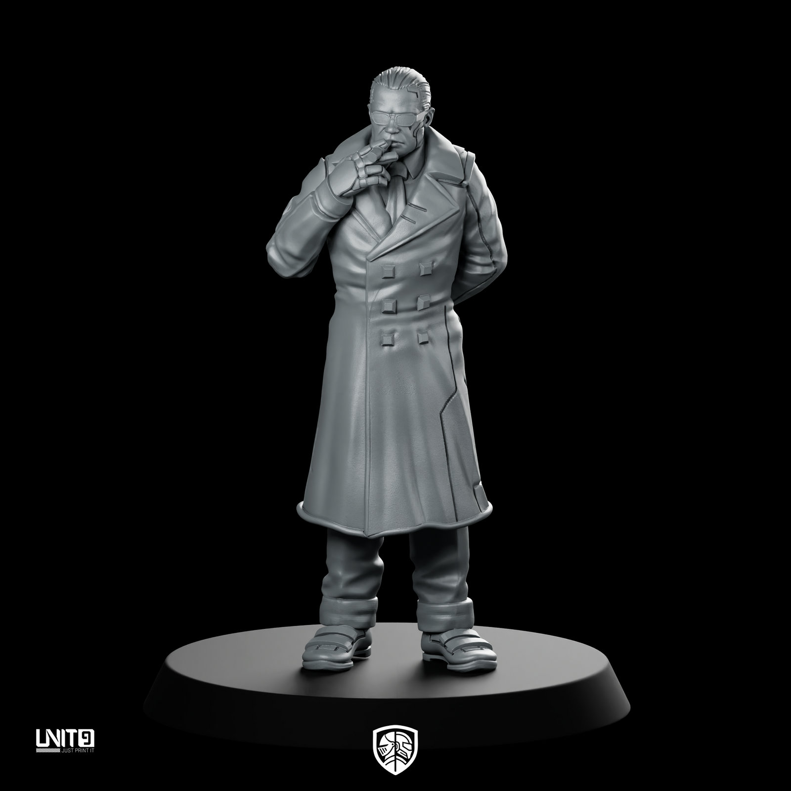 Jax 01 Cyberpunk Miniature Smoking Trenchcoat Ganger Operative
