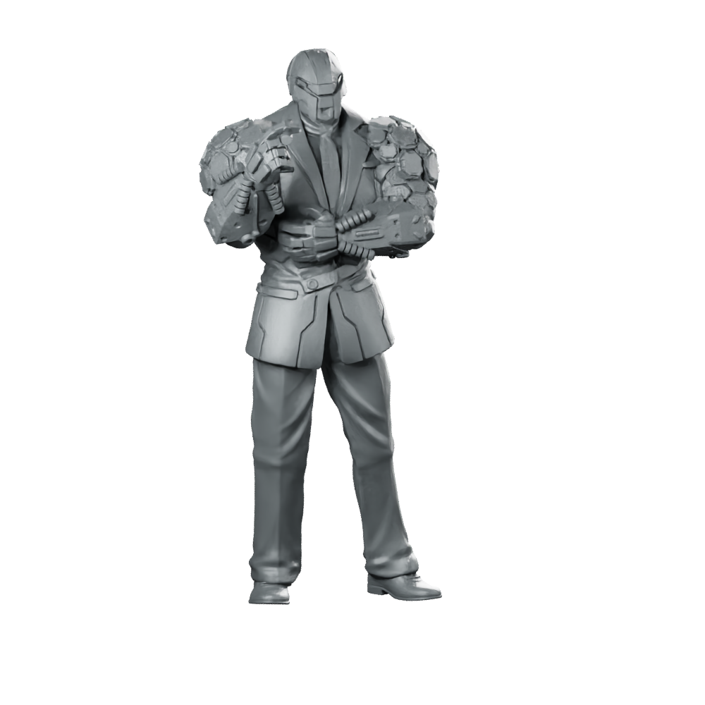 Jaxon Forge 2 Cyberpunk Technoir Miniature Enforcer Bouncer Miniature 360 Spin 01