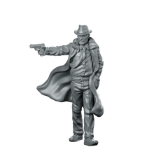 Jeffrey Miniature Trenchcoat Detective Gunman Survivor Miniature 360 Spin 01