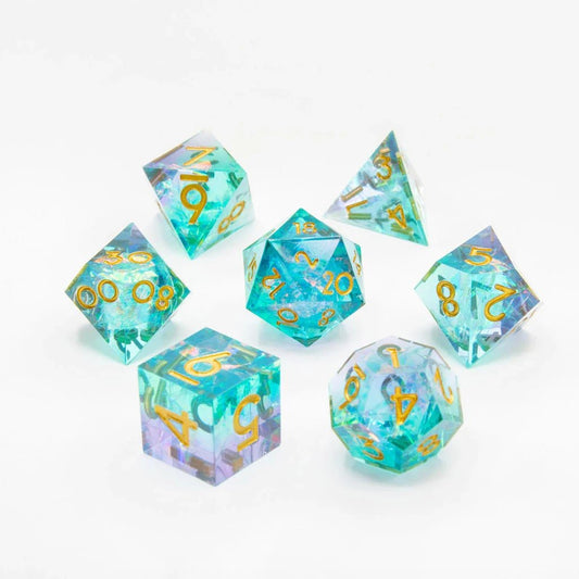 Jelly Twinkle | Sharp Edge Dice | 7 Piece Set - Tabletop Dominion - We Print Miniatures