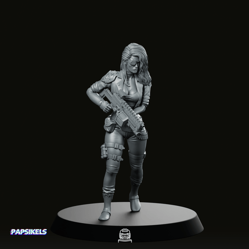 Jen Explosive Blonde Pose 1 Miniature - Papsikels Miniatures - We Print Miniatures