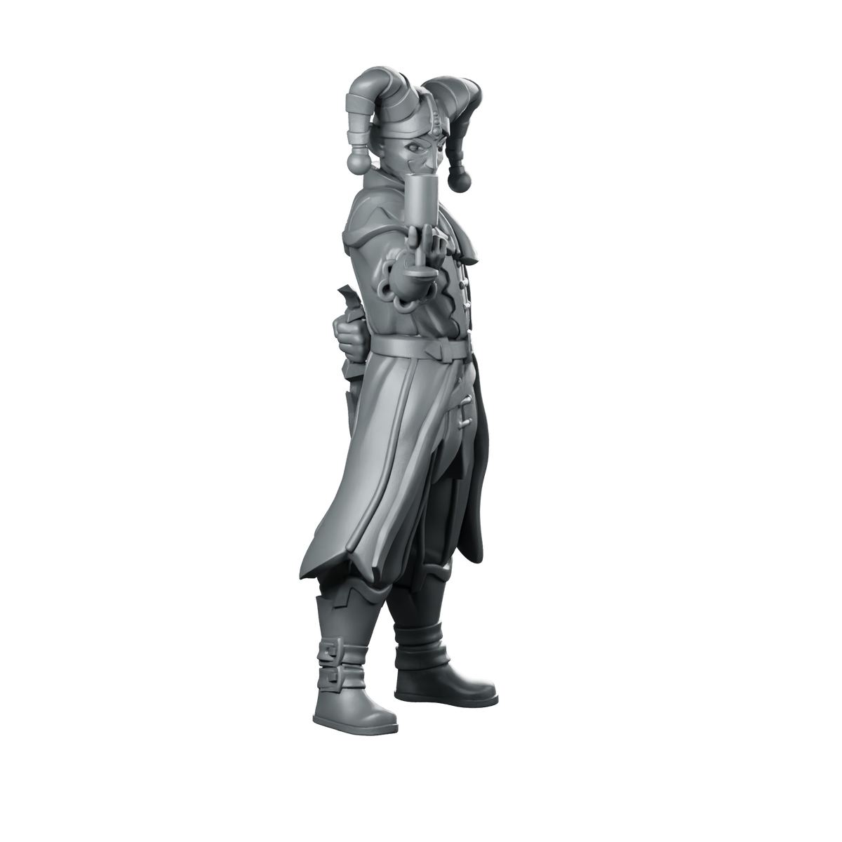 Jester01 Miniature Jester Bard Miniature 360 Spin 02