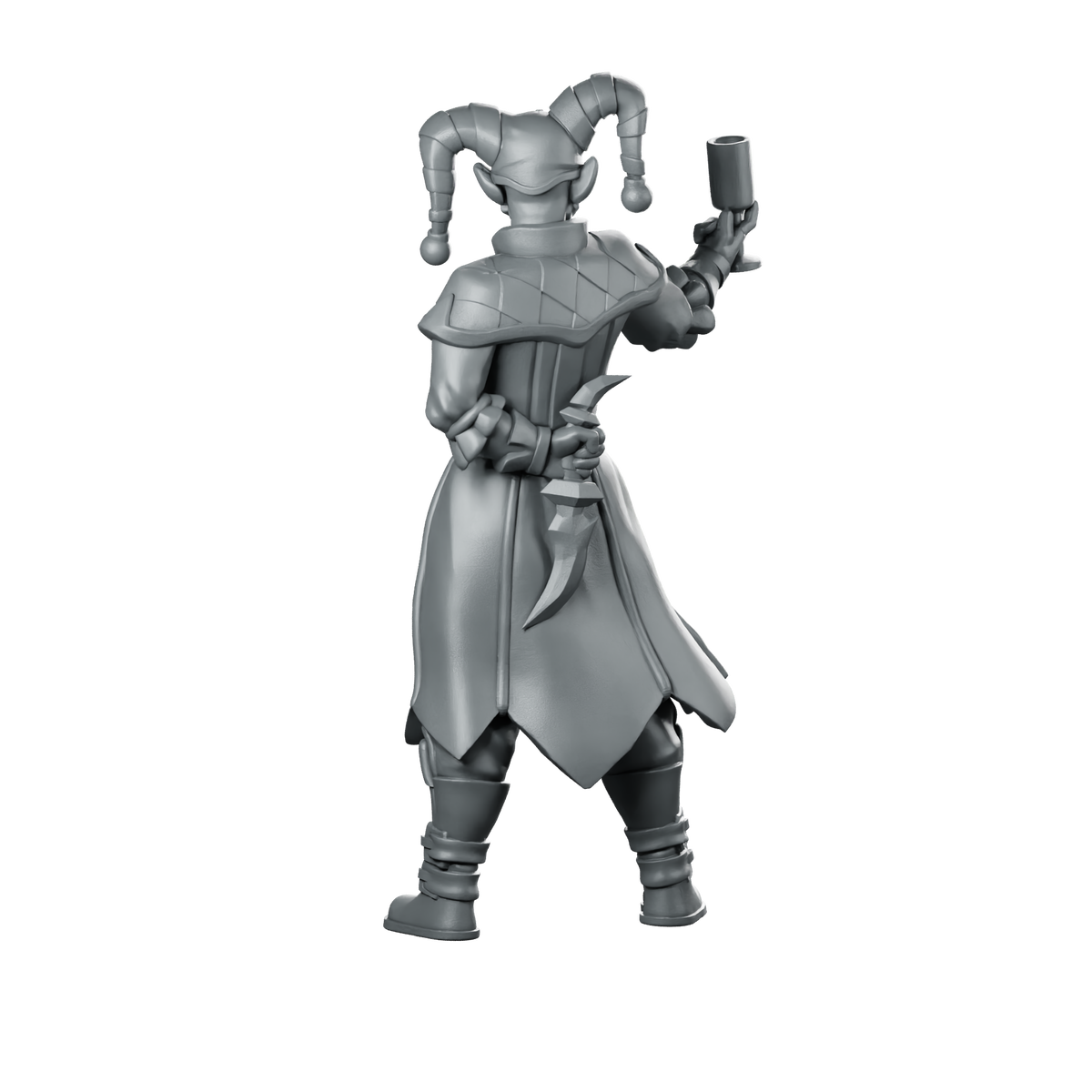 Jester01 Miniature Jester Bard Miniature 360 Spin 05
