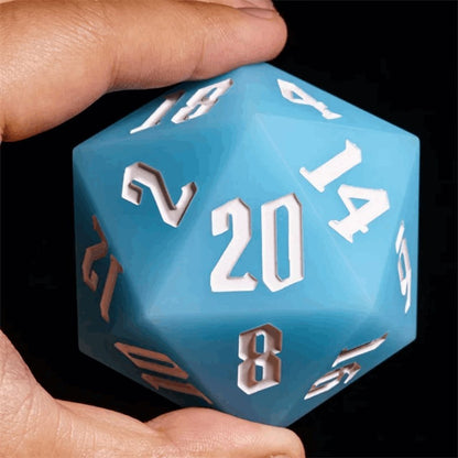 Jester's Bounce | 55mm Luminous D20 Silicone | Blue - Tabletop Dominion - We Print Miniatures