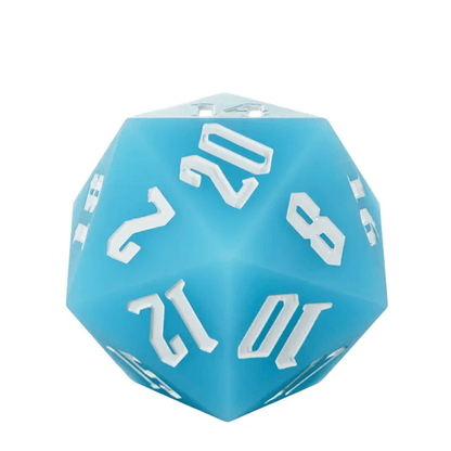 Jester's Bounce | 55mm Luminous D20 Silicone | Blue - Tabletop Dominion - We Print Miniatures