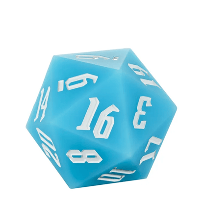 Jester's Bounce | 55mm Luminous D20 Silicone | Blue - Tabletop Dominion - We Print Miniatures
