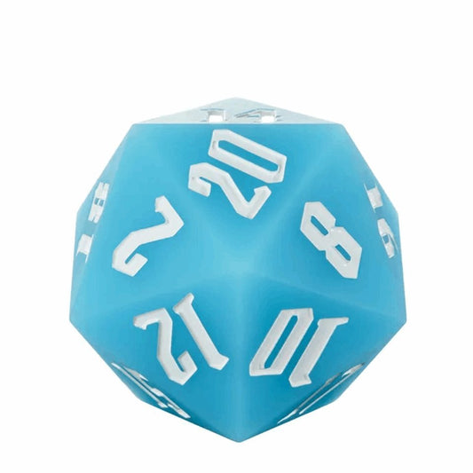 Jester's Bounce | 55mm Luminous D20 Silicone | Blue - Tabletop Dominion - We Print Miniatures