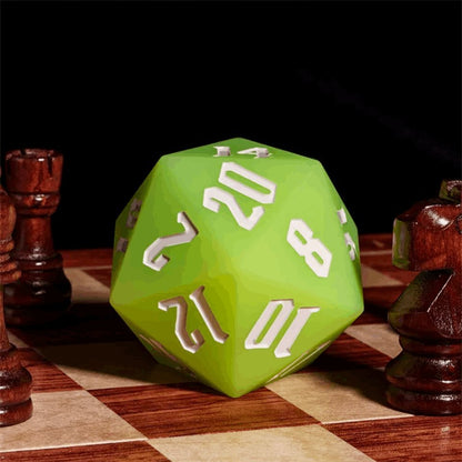 Jester's Bounce | 55mm Luminous D20 Silicone | Green - Tabletop Dominion - We Print Miniatures
