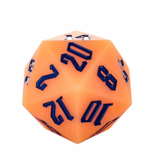 Jester's Bounce | 55mm Luminous D20 Silicone | Orange - Tabletop Dominion - We Print Miniatures