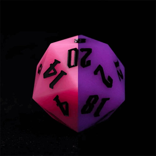 Jester's Bounce | 55mm Luminous D20 Silicone | Pink - Tabletop Dominion - We Print Miniatures