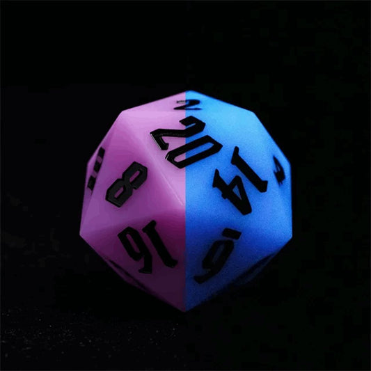Jester's Bounce | 55mm Luminous D20 Silicone | Purple - Tabletop Dominion - We Print Miniatures