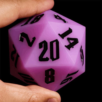 Jester's Bounce | 55mm Luminous D20 Silicone | Purple - Tabletop Dominion - We Print Miniatures