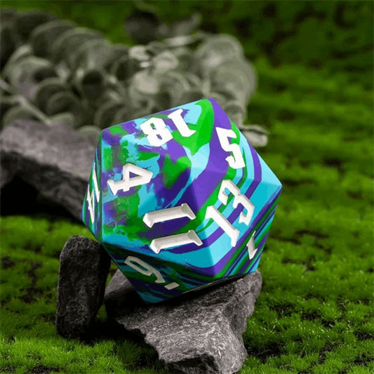 Jester's Bounce | D20 Silicone | Blue Green - Tabletop Dominion - We Print Miniatures