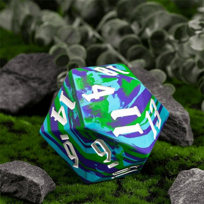Jester's Bounce | D20 Silicone | Blue Green - Tabletop Dominion - We Print Miniatures