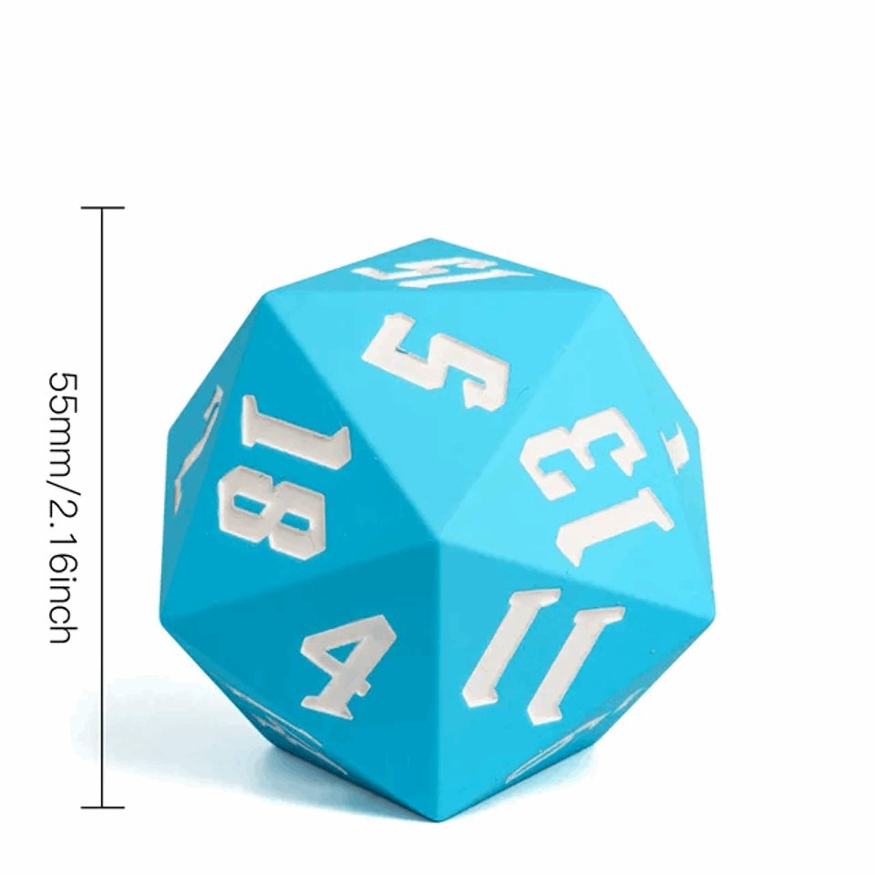 Jester's Bounce | D20 Silicone | Sky Blue - Tabletop Dominion - We Print Miniatures