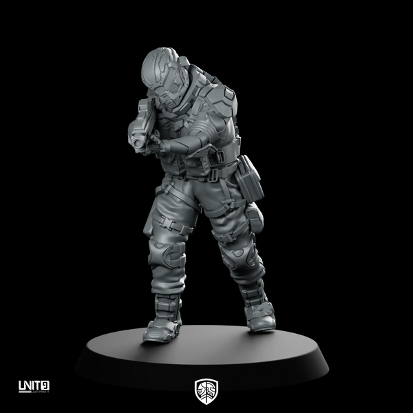 Jett Techno Guard Cyberpunk Miniature Armored Rifleman