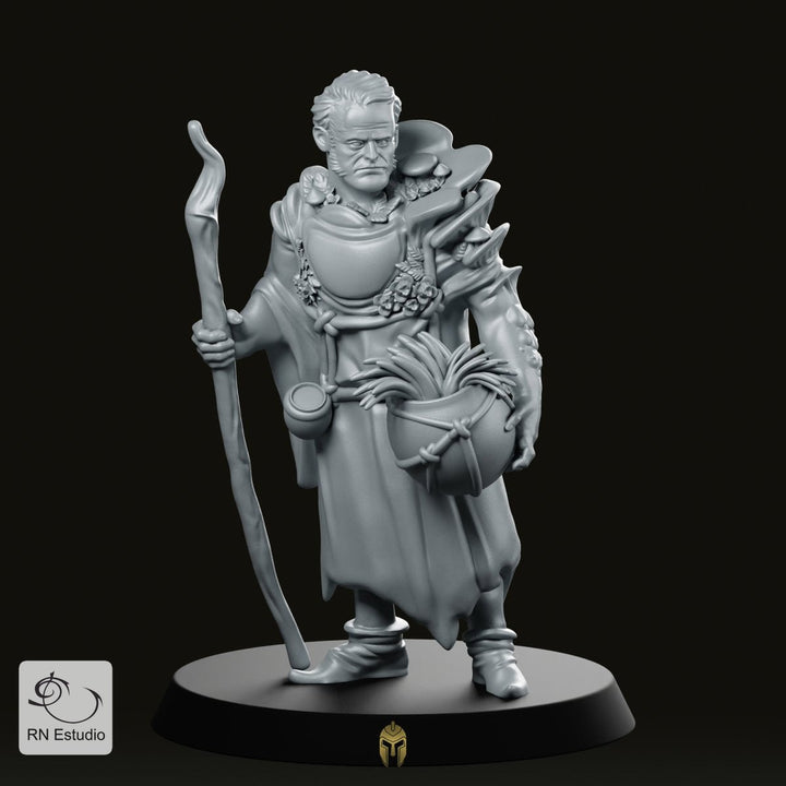 Jhon Dwel Miniature Mysterious Monk Traveler Staff