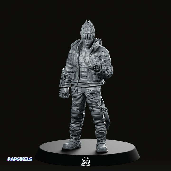Jin Kazama Miniatuur Cyberpunk Straatagent Personage