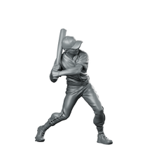 Joe Baseball Miniature Baseball Survivor Bat Wielding Miniature 360 Spin 01