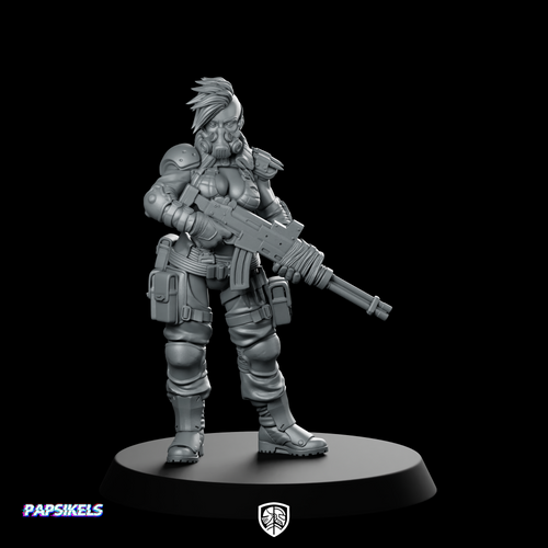Joey Pratts Ganger Miniature Cyberpunk Heavy Gunner