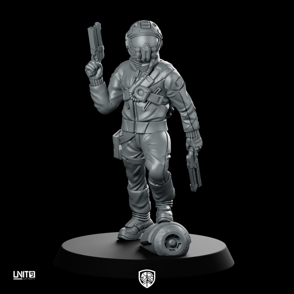 Johan Ghosthaul Pike 1 Miniature Cyberpunk Sci-Fi Operative
