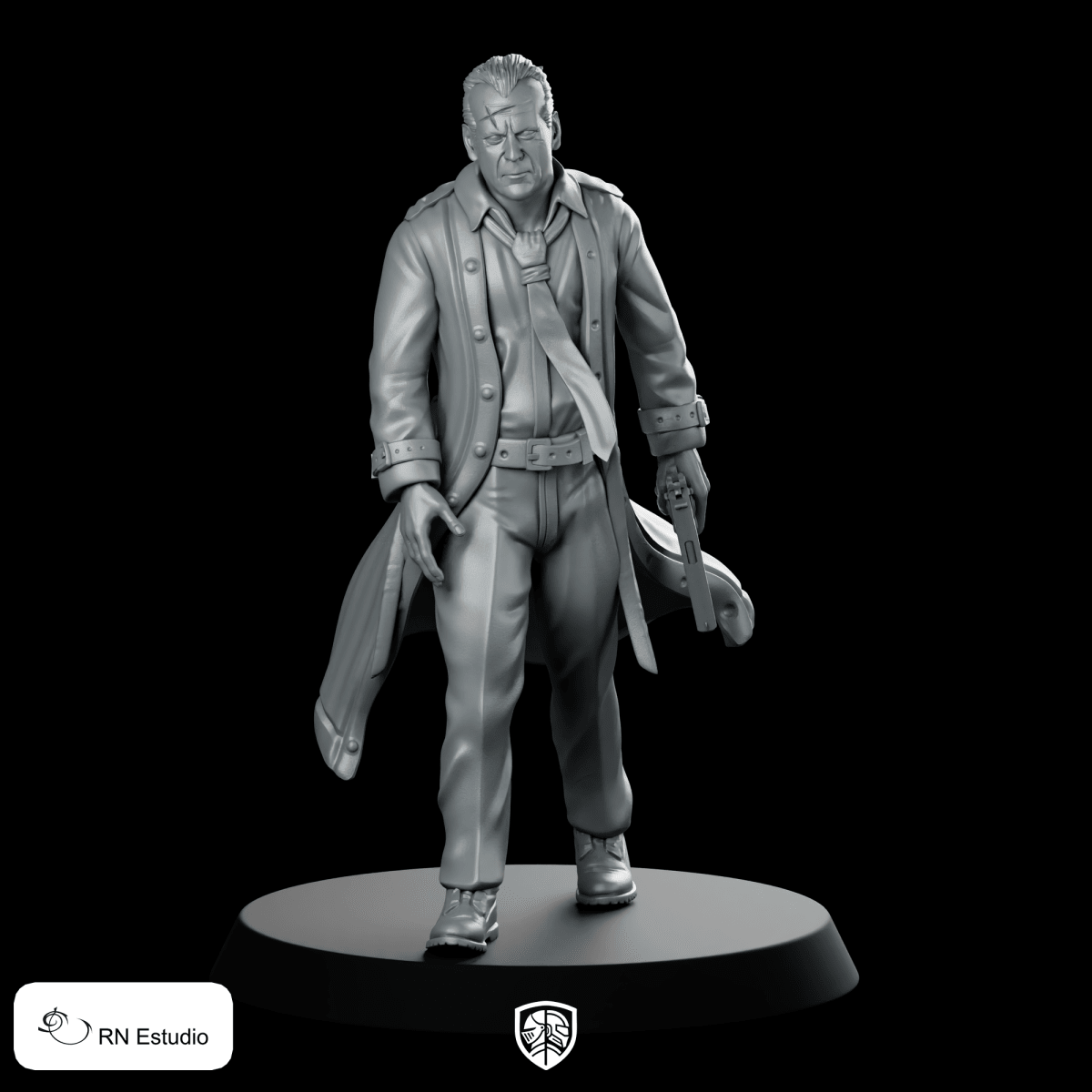John Hartigan Sin City Miniature Noir Detective Gunslinger - RN Estudio - We Print Miniatures