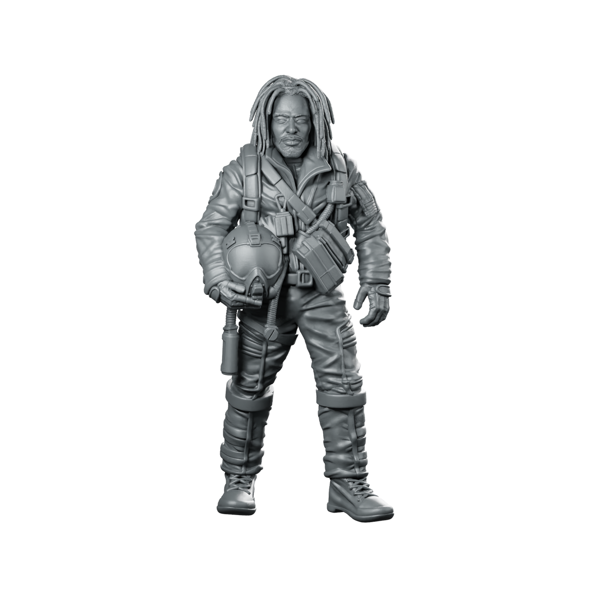 John Marley Cyber Pilot Miniature Sci Fi Miniature 360 Spin 01