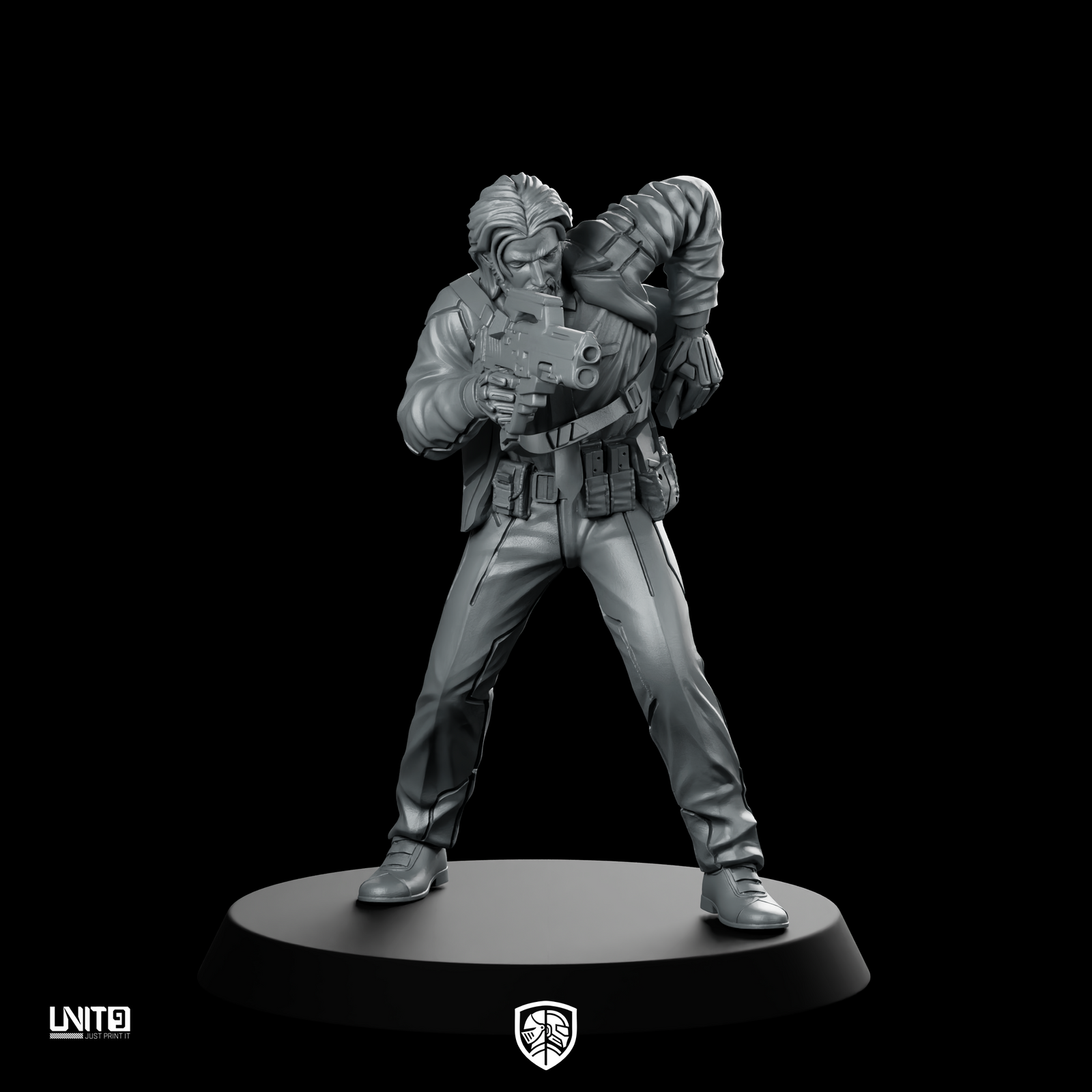 Johnny Assassin Cyberpunk Miniature Tactical Gunfighter Operative