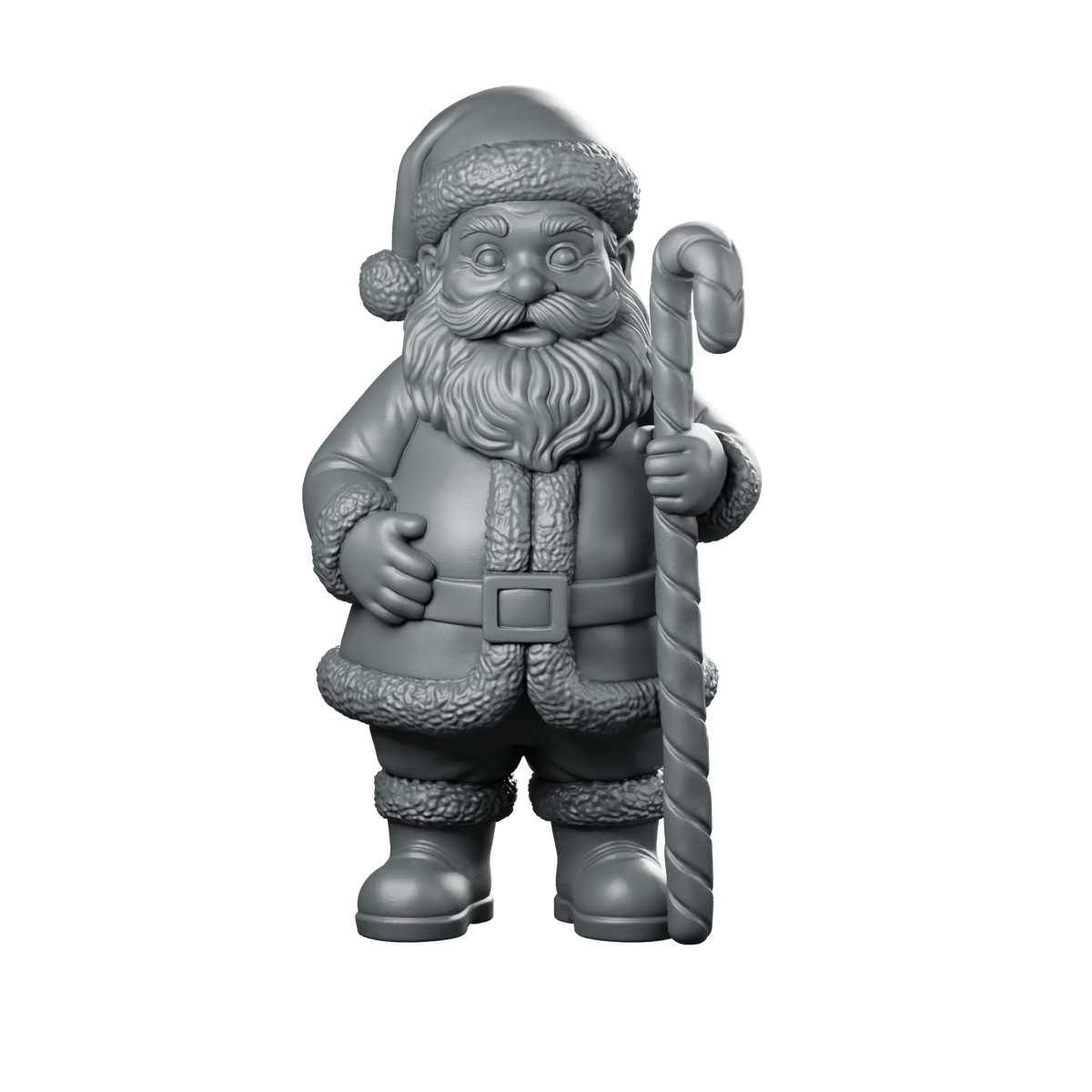 Jolly Santa With Candy Cane Miniature Festive Miniature 360 Spin 01