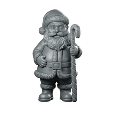 Jolly Santa With Candy Cane Miniature Festive Miniature 360 Spin 01