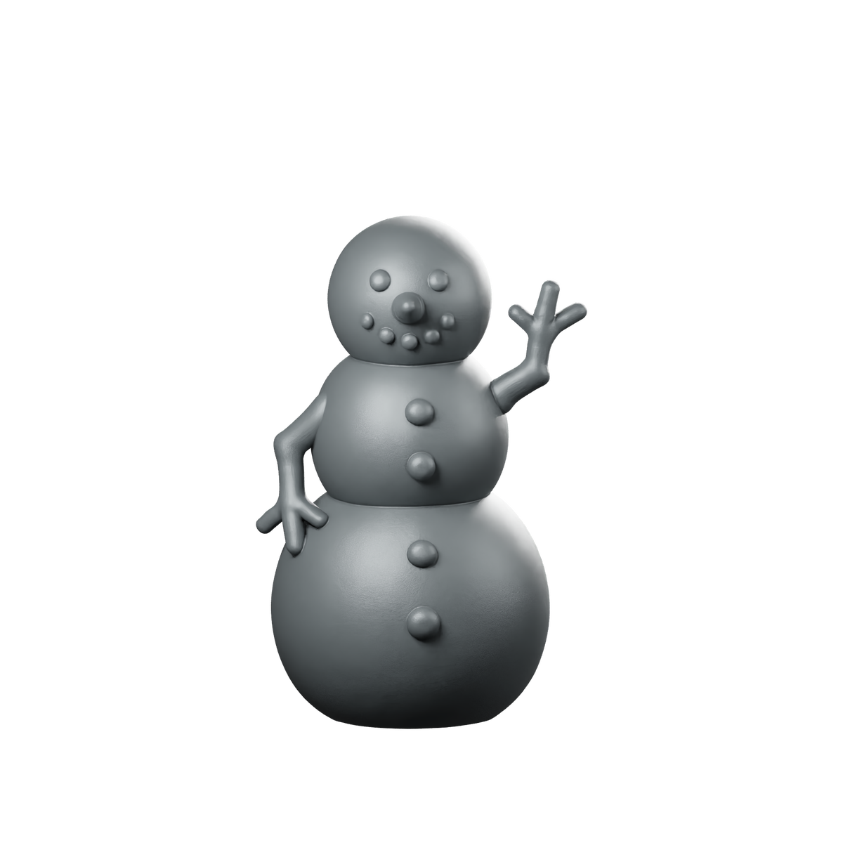 Jolly Snowman Miniature Waving Winter Figure Miniature 360 Spin 01
