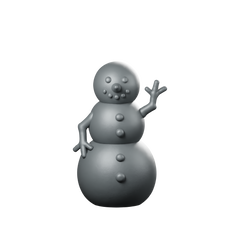Jolly Snowman Miniature Waving Winter Figure Miniature 360 Spin 01
