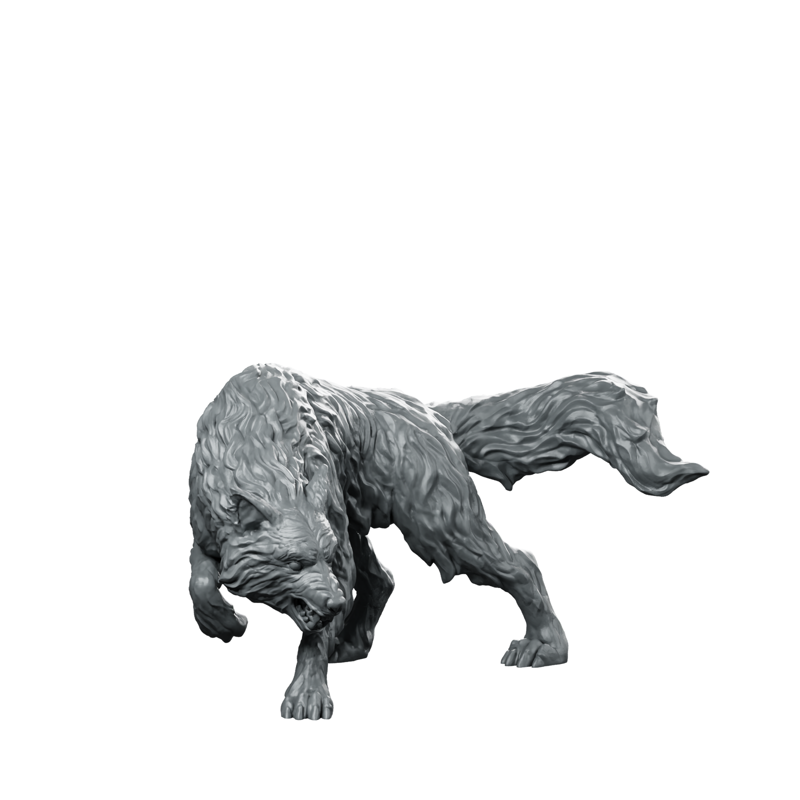 Jorlan Frost Wolf Miniature Dire Wolf Undead Miniature 360 Spin 01