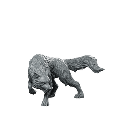 Jorlan Frost Wolf Miniature Dire Wolf Undead Miniature 360 Spin 01