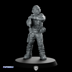 Jun Niebres Soldier Cyberpunk Miniature Tactical Rifle Mercenary