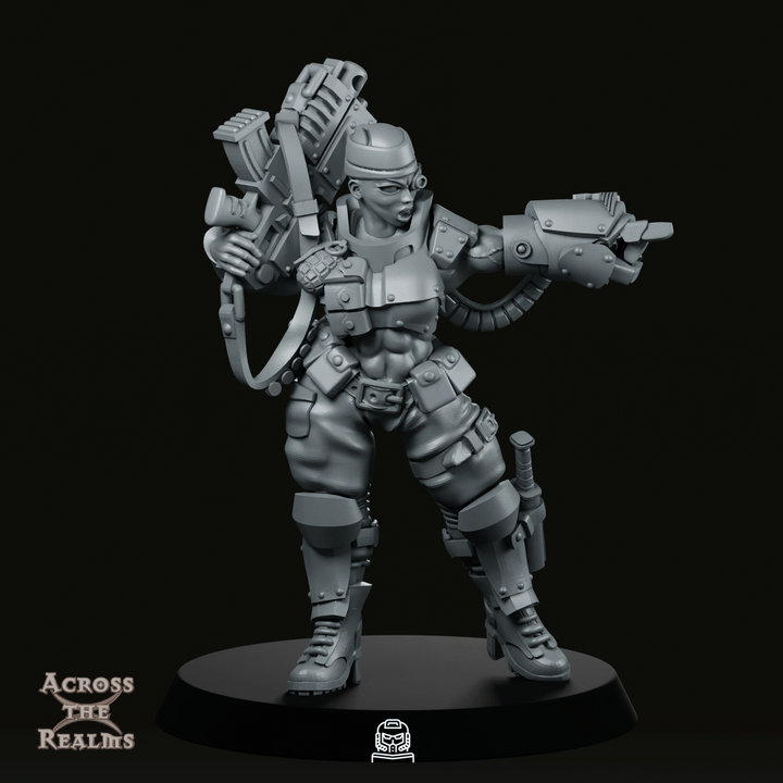 Miniatura Jungle Lieutenant Bolter Pants, Comandante Fantascientifica con Bolter Pesante