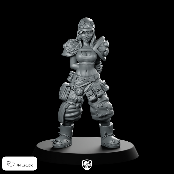 Junk Girl Scrapper Miniature Wasteland Bounty Hunter