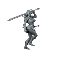 Kaelara Iceblade 32 Miniature Female Elf Warrior Miniature 360 Spin 01