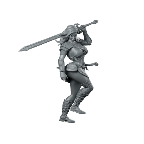 Kaelara Iceblade 32 Miniature Female Elf Warrior Miniature 360 Spin 01